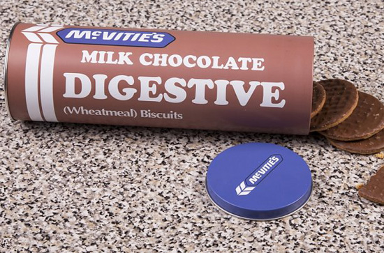 MCVITIES Digestive Coaster 10cm Retro Cork Drinks Mat Biscuits/Wheatmeal/British 