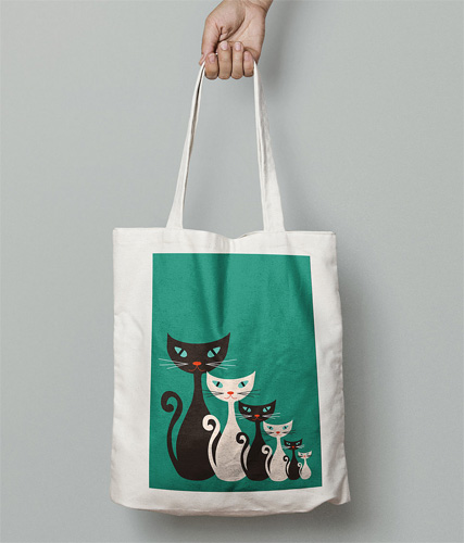 Retro tote bag range by Gail Myerscough