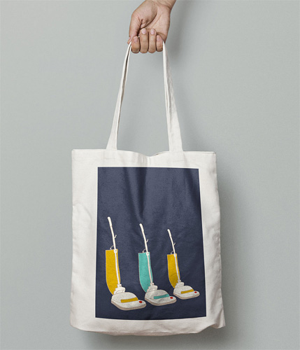 Retro tote bag range by Gail Myerscough