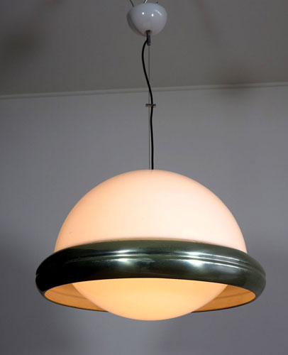 1970s flying saucer pendant light by Guzzini on eBay