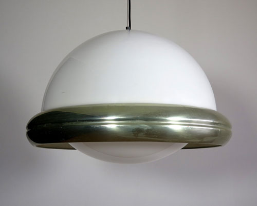 1970s flying saucer pendant light by Guzzini on eBay