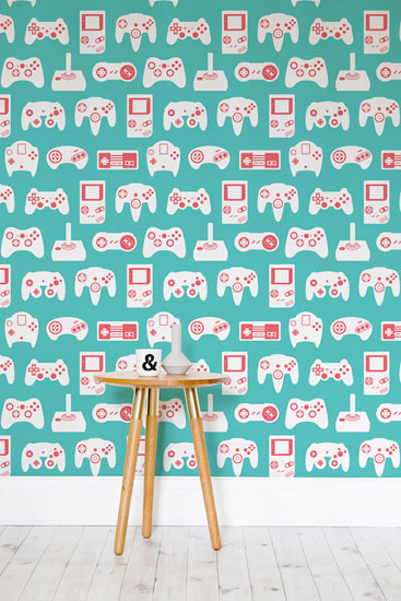 Retro gaming wallcovering by Murals Wallpaper