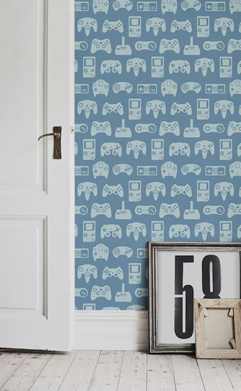 Retro gaming wallcovering by Murals Wallpaper