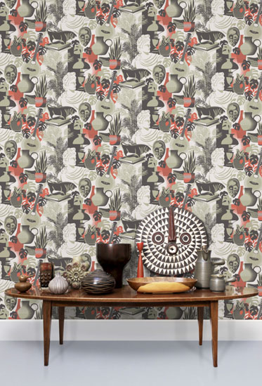 Retro-style Art Room wallpaper by Mini Moderns