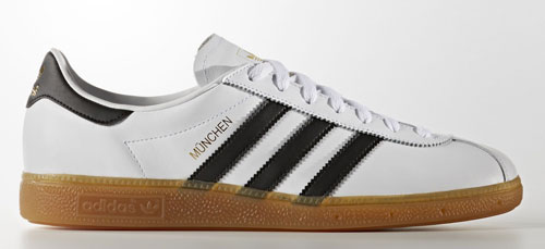 1970s Adidas München trainers reissue in white leather