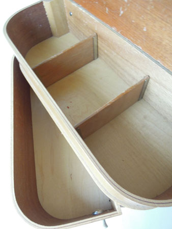 1950s midcentury-style sewing box on eBay