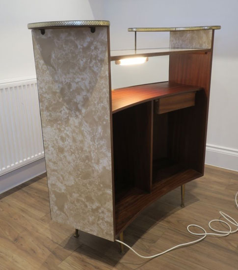 Refurbished 1950s cocktail bar on eBay