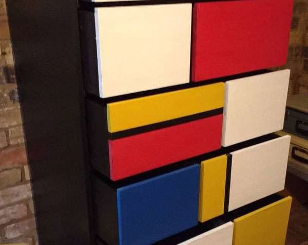 Large Mondrian-style chest of drawers on eBay