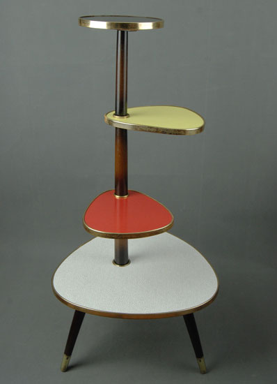 Colourful 1950s midcentury plant stand on eBay