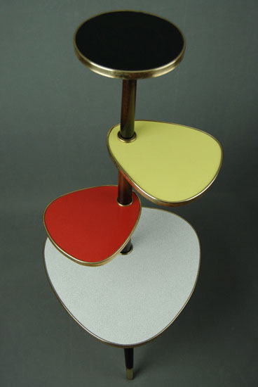 Colourful 1950s midcentury plant stand on eBay