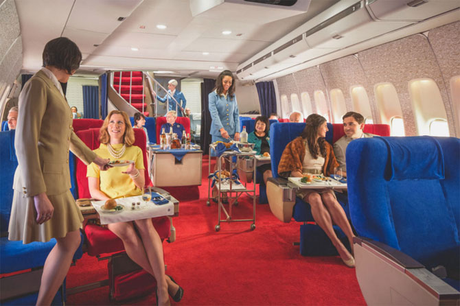 The Pan Am Experience - high-end retro dining on a 1970s 747 plane