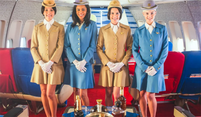 The Pan Am Experience - high-end retro dining on a 1970s 747 plane