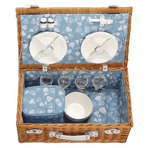 MissPrint Fern retro-style picnic hamper at John Lewis