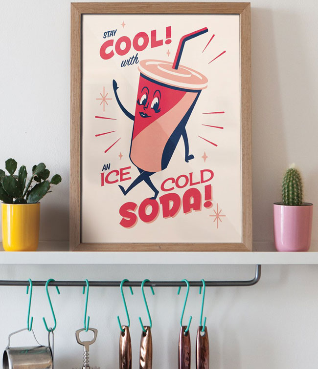 1950s-style Snack Pack prints by Telegramme