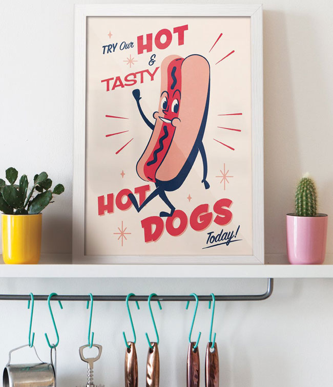 1950s-style Snack Pack prints by Telegramme