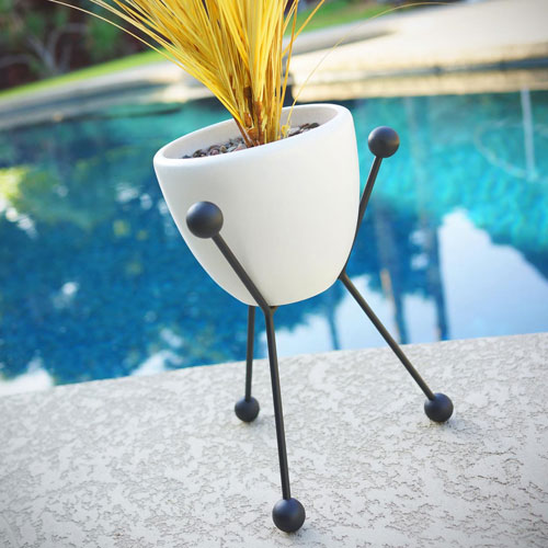Retro-style Sputnik planter by Atomic Martini