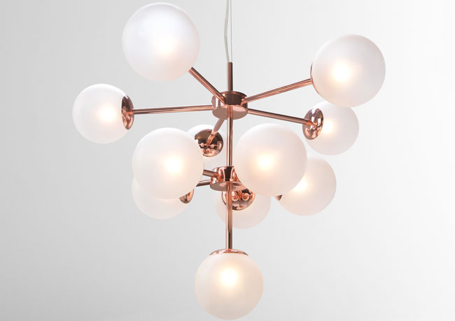 Retro Globe lighting range in copper at Made