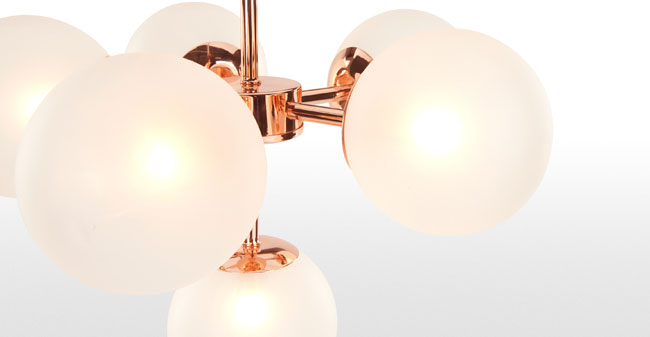 Retro Globe lighting range in copper at Made