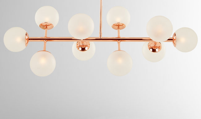 Retro Globe lighting range in copper at Made