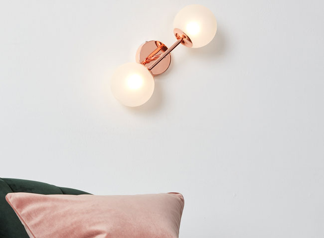 Retro Globe lighting range in copper at Made