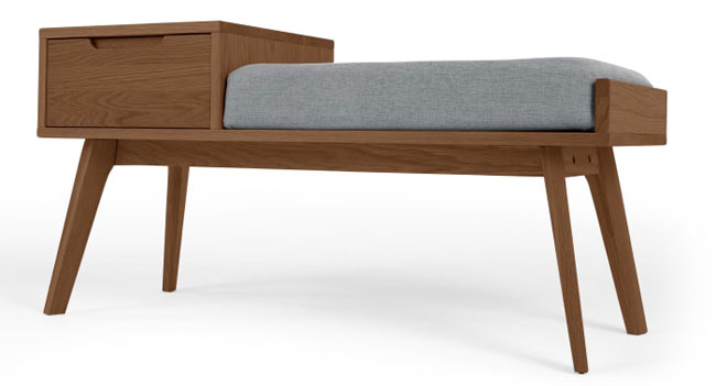 1960s-style Jenson retro storage bench at Made