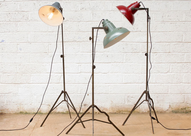 Vintage-style Oboro Film Lights at Caroline McGrath