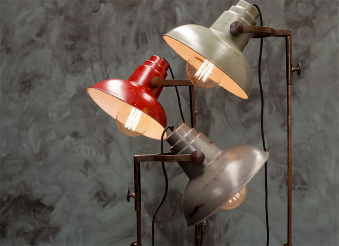 Vintage-style Oboro Film Lights at Caroline McGrath