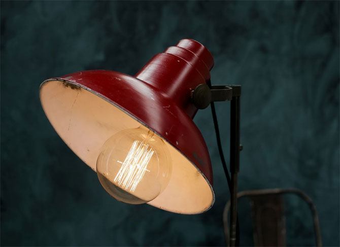 Vintage-style Oboro Film Lights at Caroline McGrath
