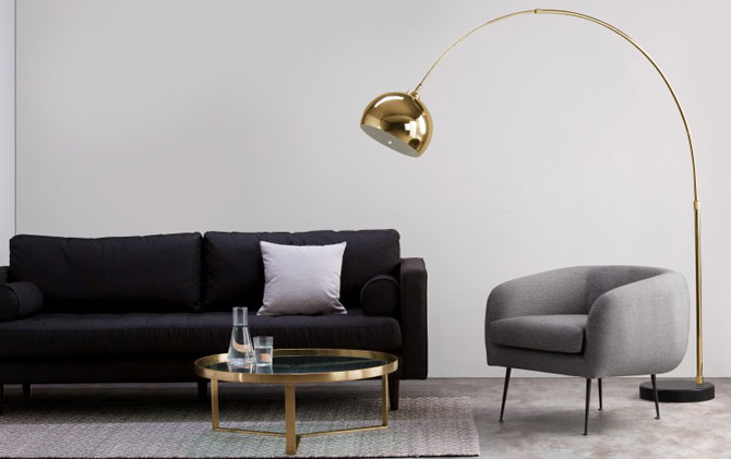 1960s-style Bow floor lamp returns to Made in new finishes