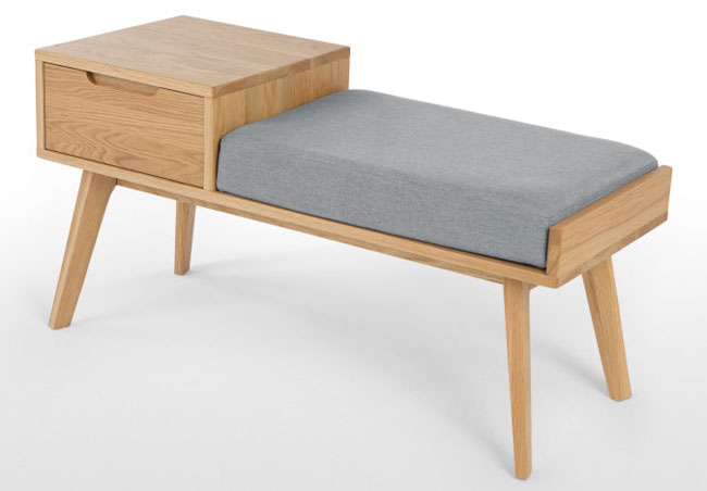 1960s-style Jenson retro storage bench at Made