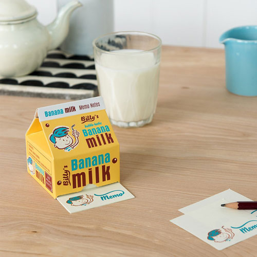 Vintage-style milk carton memo pads