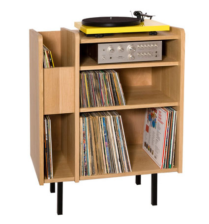 Vintage-style vinyl and record deck units by Nationale 7