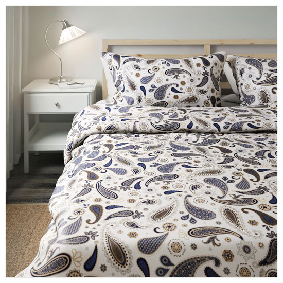 Sotblomster retro paisley bedding at Ikea