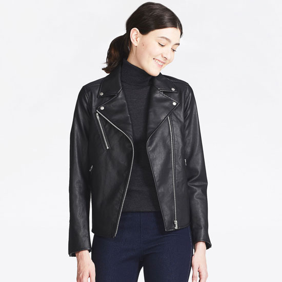 Retro style: Classic biker jacket for women at Uniqlo