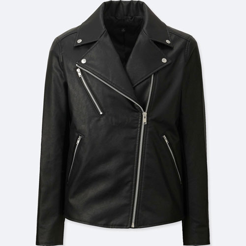 Classic biker jacket for women at Uniqlo