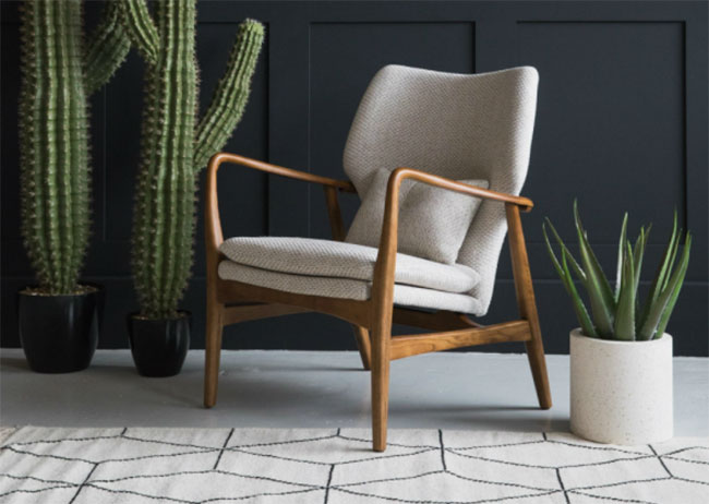 Aarhus Mid Century armchair and sofa at Rose & Grey