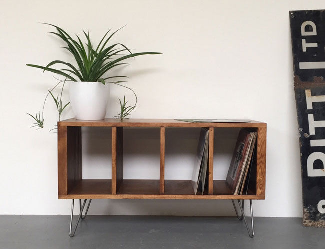 Sonor record storage unit by Derelict Design