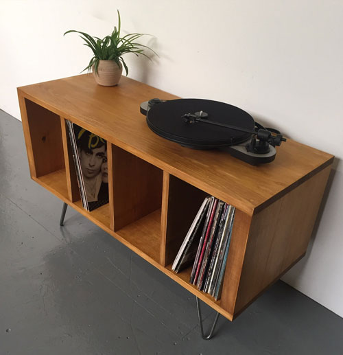 Sonor record storage unit by Derelict Design