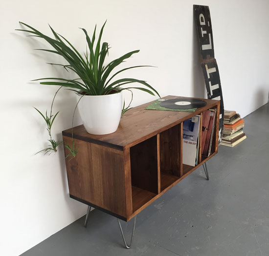 Sonor record storage unit by Derelict Design