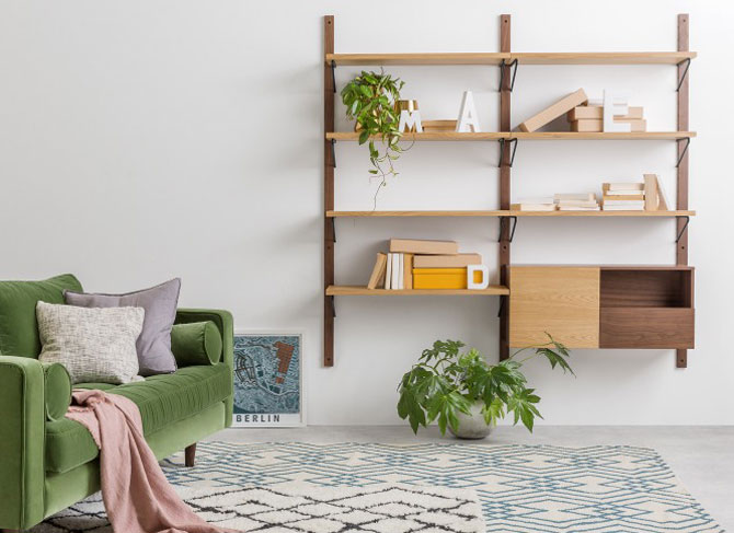 Jory retro-style modular shelving at Made