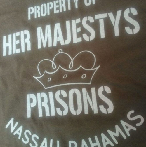 John Lennon style: Bahamas Prison t-shirt by Gama Clothing