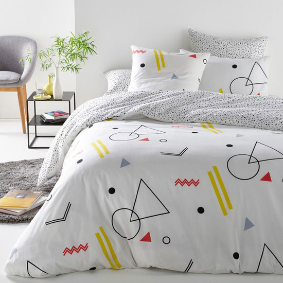 1980s-style Geometric bedding at La Redoute