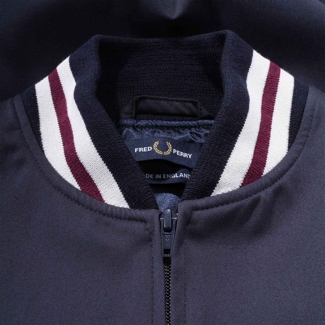 A classic returns: Fred Perry Tennis Bomber in navy blue