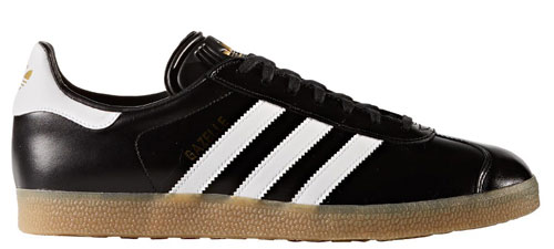 gazelle adidas black leather