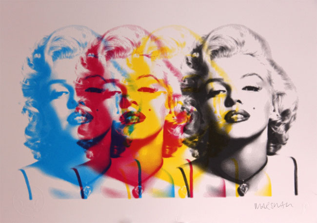 Affordable pop art: Marilyn Monroe print by Russell Marshall