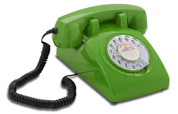 green OPIS 60s CABLE with classic white German Post rotary dial inlay designer retro phone/rotary dial telephone/retro style phone/vintage telephone/classic desk phone with rotary dialler