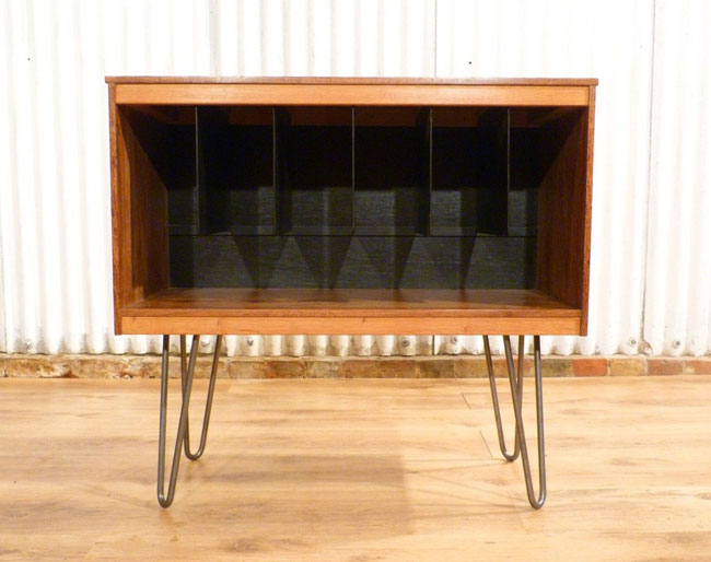 Upcycled midcentury record cabinet at eBay