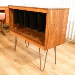 Upcycled midcentury record cabinet at eBay