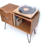 Retro record storage unit by Vintage House Coruna