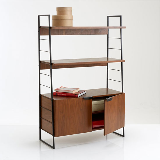 Watford midcentury-style shelving system at La Redoute